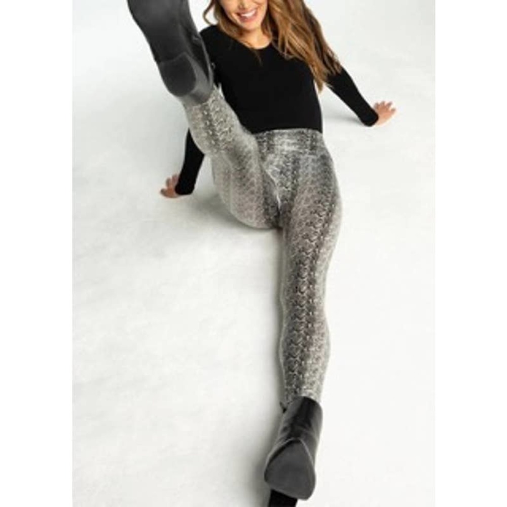NWT Nancy Faux Leather Reptile Shaping Legging